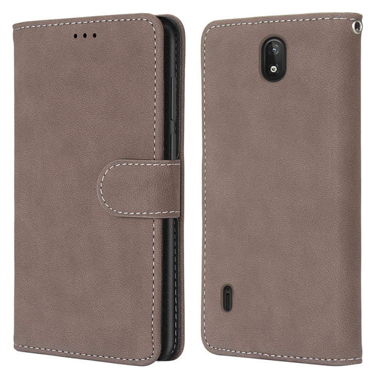 For Nokia C2 Retro Frosted Horizontal Flip PU Leather Case with Holder & Card Slots & Wallet & Photo Frame