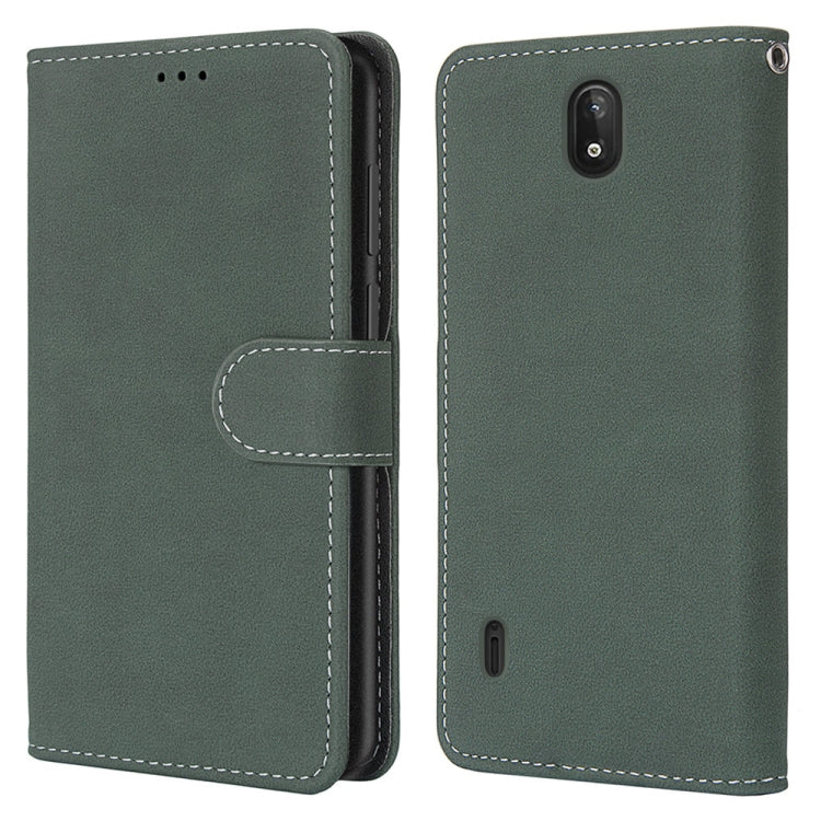 For Nokia C2 Retro Frosted Horizontal Flip PU Leather Case with Holder & Card Slots & Wallet & Photo Frame
