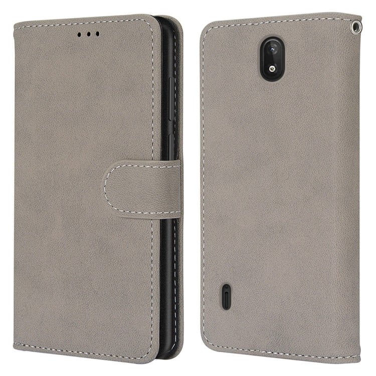 For Nokia C2 Retro Frosted Horizontal Flip PU Leather Case with Holder & Card Slots & Wallet & Photo Frame