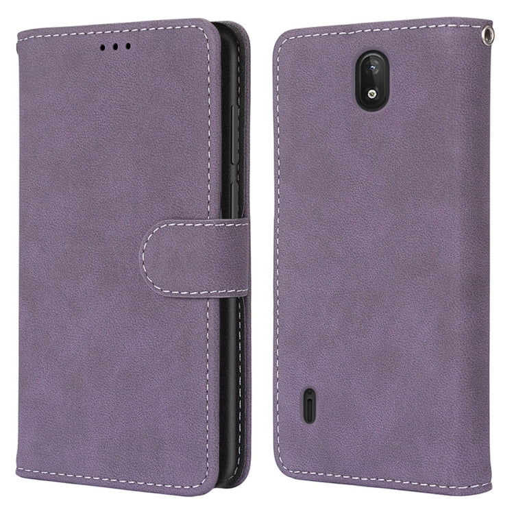 For Nokia C2 Retro Frosted Horizontal Flip PU Leather Case with Holder & Card Slots & Wallet & Photo Frame