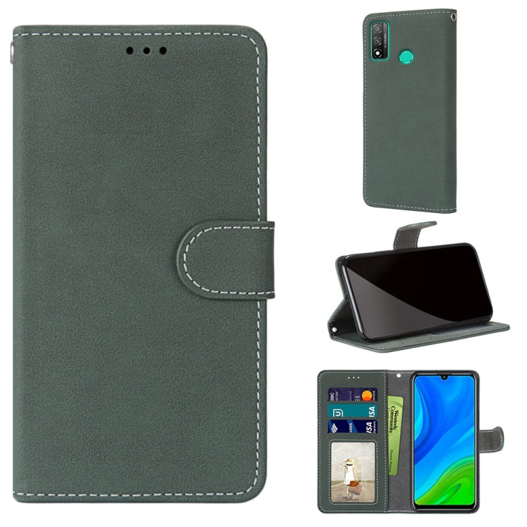 For Huawei P Smart 2020 Retro Frosted Horizontal Flip PU Leather Case with Holder & Card Slots & Wallet & Photo Frame