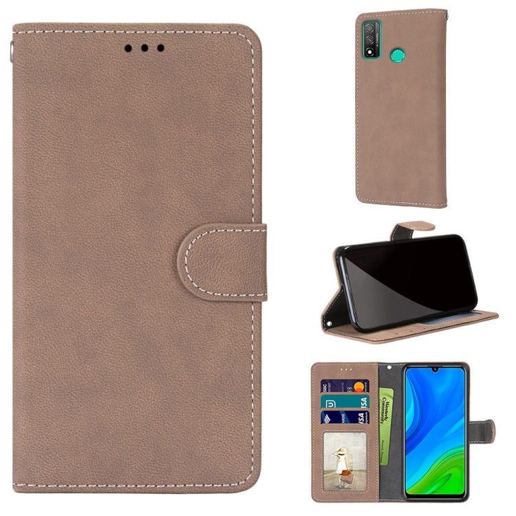 For Huawei P Smart 2020 Retro Frosted Horizontal Flip PU Leather Case with Holder & Card Slots & Wallet & Photo Frame