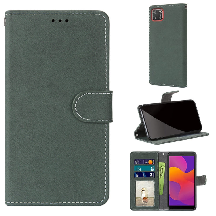 For Huawei Y5p / Honor 9S Retro Frosted Horizontal Flip PU Leather Case with Holder & Card Slots & Wallet & Photo Frame