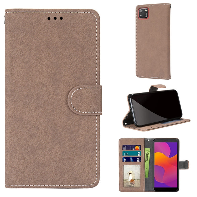 For Huawei Y5p / Honor 9S Retro Frosted Horizontal Flip PU Leather Case with Holder & Card Slots & Wallet & Photo Frame
