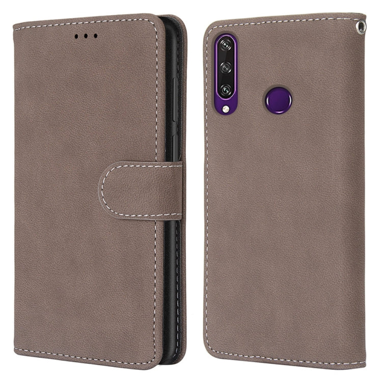 For Huawei Y6p Retro Frosted Horizontal Flip PU Leather Case with Holder & Card Slots & Wallet & Photo Frame