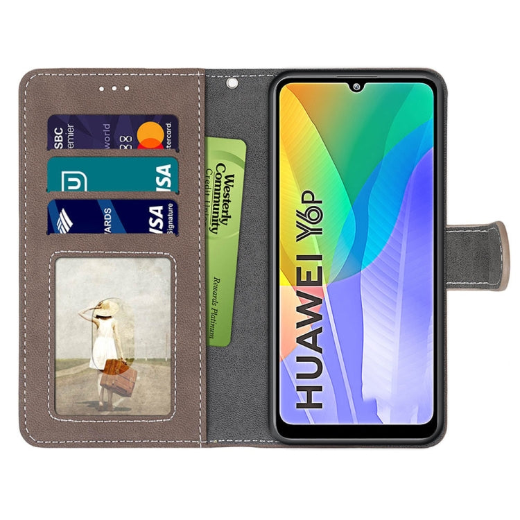 For Huawei Y6p Retro Frosted Horizontal Flip PU Leather Case with Holder & Card Slots & Wallet & Photo Frame