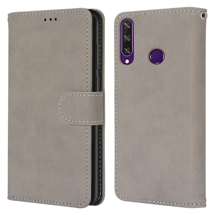For Huawei Y6p Retro Frosted Horizontal Flip PU Leather Case with Holder & Card Slots & Wallet & Photo Frame