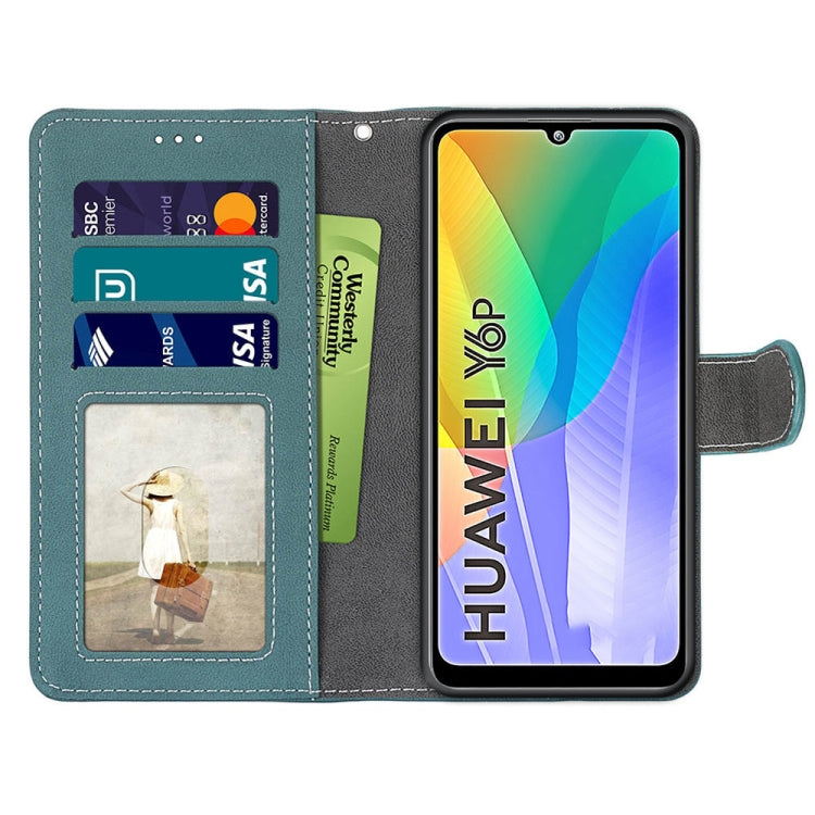 For Huawei Y6p Retro Frosted Horizontal Flip PU Leather Case with Holder & Card Slots & Wallet & Photo Frame