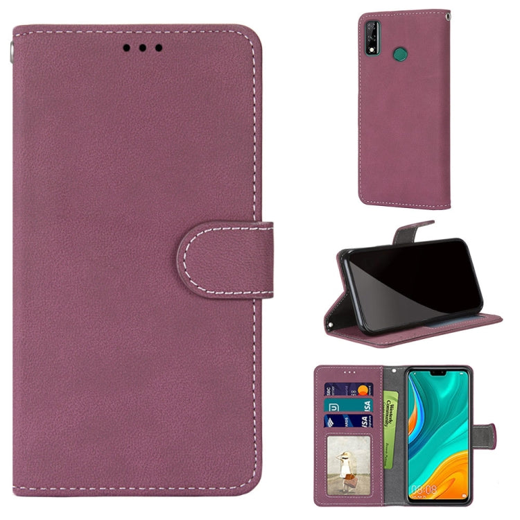 For Huawei Y8s Retro Frosted Horizontal Flip PU Leather Case with Holder & Card Slots & Wallet & Photo Frame