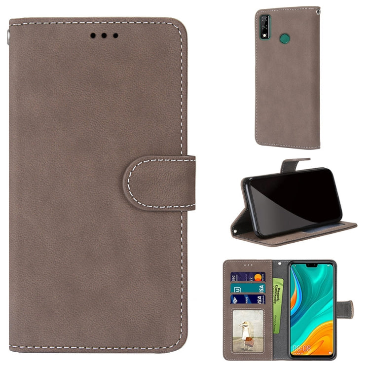 For Huawei Y8s Retro Frosted Horizontal Flip PU Leather Case with Holder & Card Slots & Wallet & Photo Frame