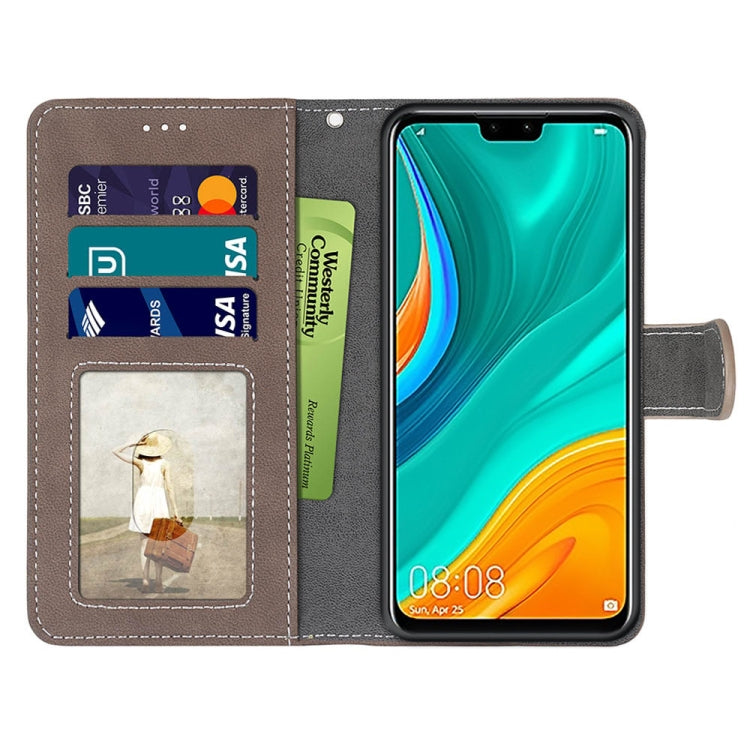 For Huawei Y8s Retro Frosted Horizontal Flip PU Leather Case with Holder & Card Slots & Wallet & Photo Frame