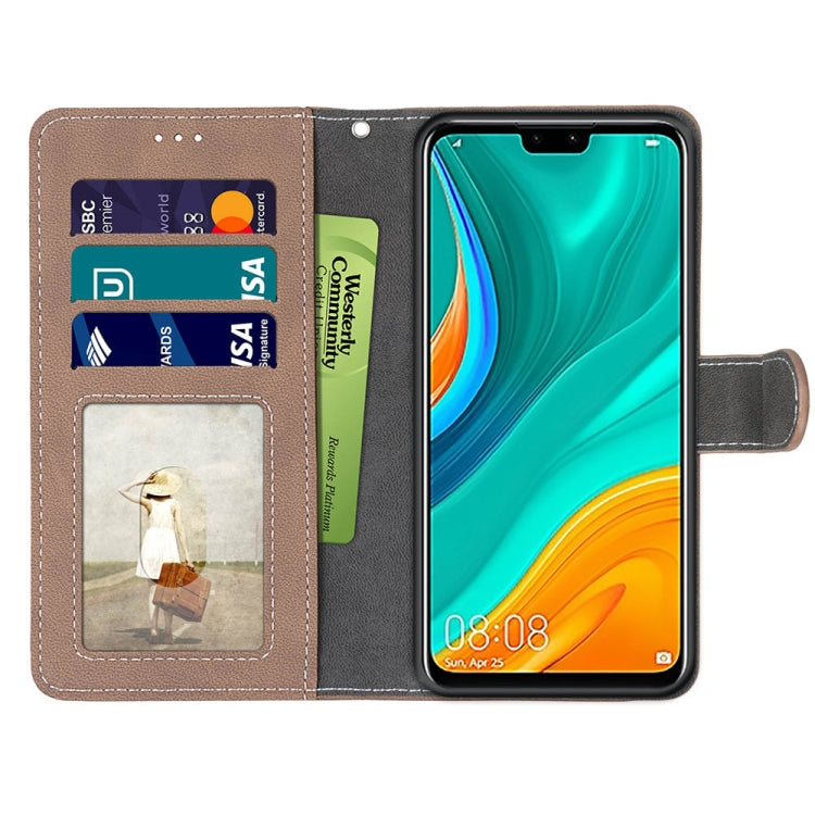 For Huawei Y8s Retro Frosted Horizontal Flip PU Leather Case with Holder & Card Slots & Wallet & Photo Frame