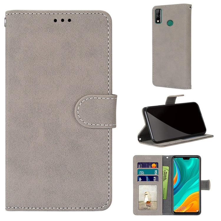 For Huawei Y8s Retro Frosted Horizontal Flip PU Leather Case with Holder & Card Slots & Wallet & Photo Frame