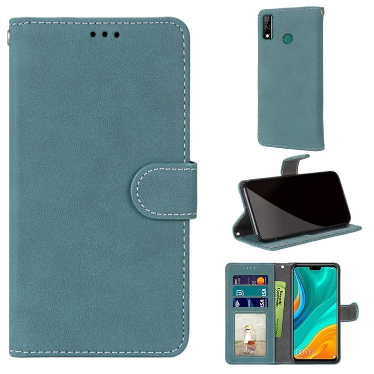 For Huawei Y8s Retro Frosted Horizontal Flip PU Leather Case with Holder & Card Slots & Wallet & Photo Frame