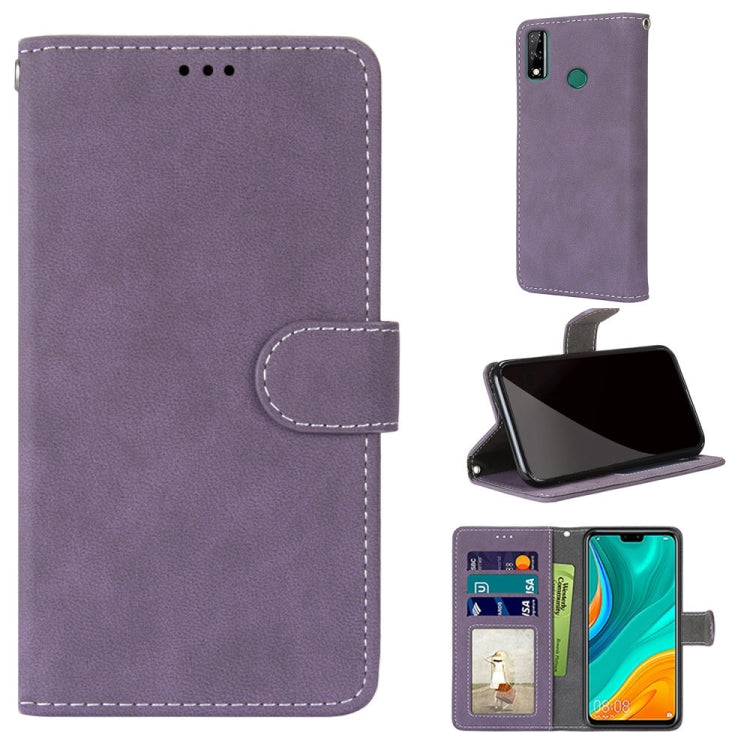 For Huawei Y8s Retro Frosted Horizontal Flip PU Leather Case with Holder & Card Slots & Wallet & Photo Frame