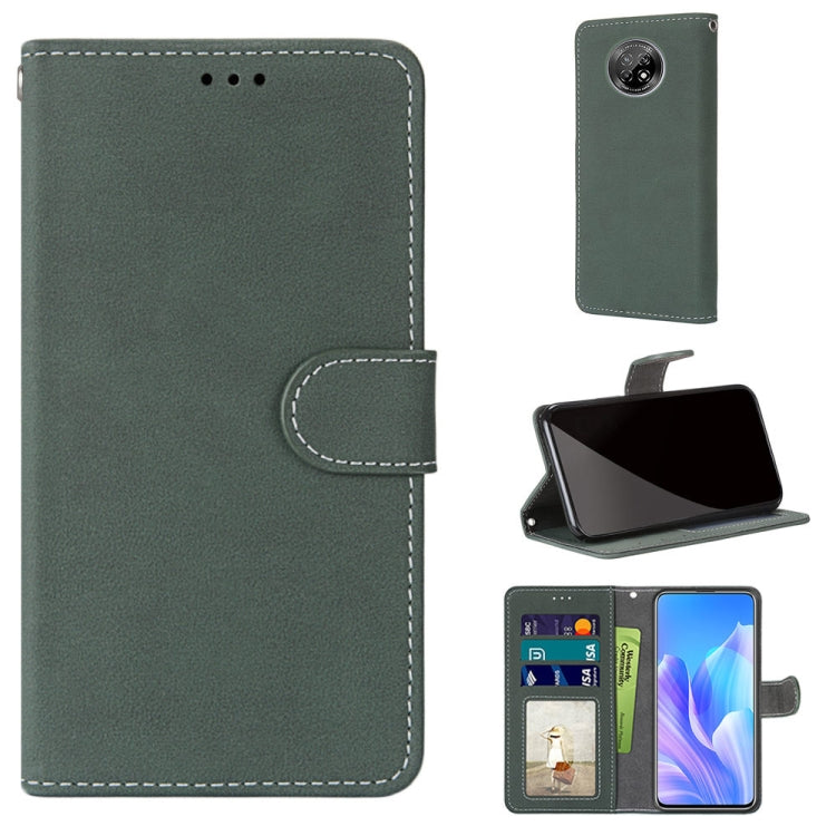 For Huawei Enjoy 20 Plus Retro Frosted Horizontal Flip PU Leather Case with Holder & Card Slots & Wallet & Photo Frame