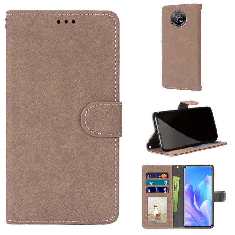 For Huawei Enjoy 20 Plus Retro Frosted Horizontal Flip PU Leather Case with Holder & Card Slots & Wallet & Photo Frame