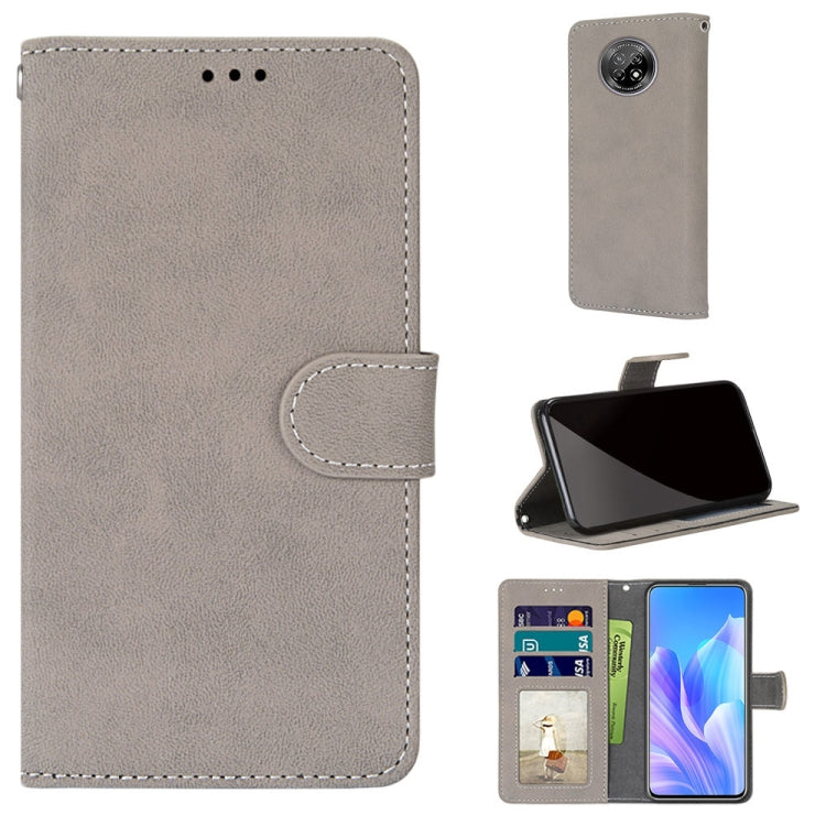 For Huawei Enjoy 20 Plus Retro Frosted Horizontal Flip PU Leather Case with Holder & Card Slots & Wallet & Photo Frame