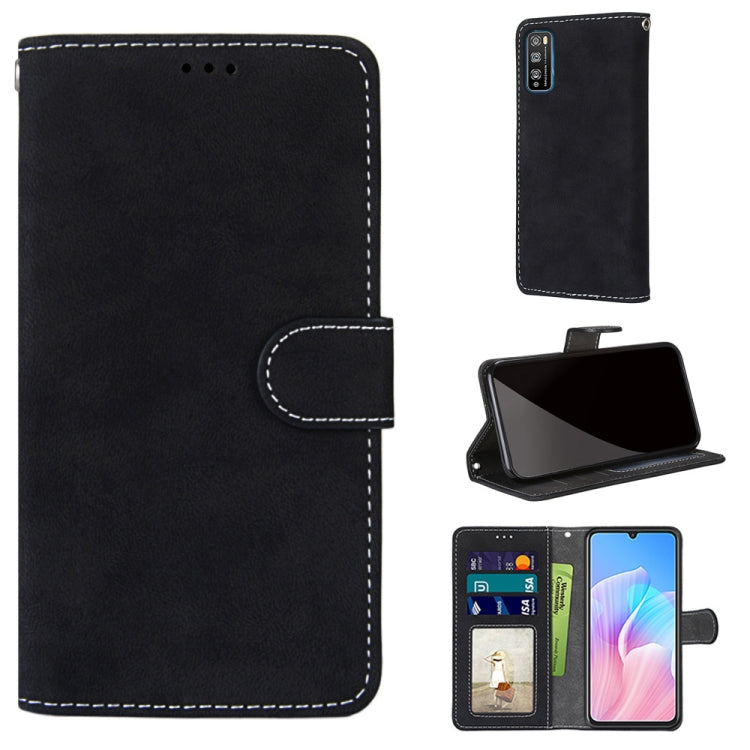 For Huawei Enjoy Z / Enjoy 20 Pro Retro Frosted Horizontal Flip PU Leather Case with Holder & Card Slots & Wallet & Photo Frame