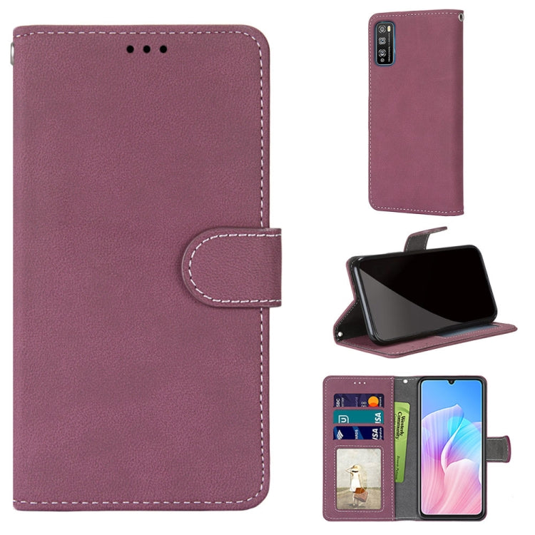 For Huawei Enjoy Z / Enjoy 20 Pro Retro Frosted Horizontal Flip PU Leather Case with Holder & Card Slots & Wallet & Photo Frame
