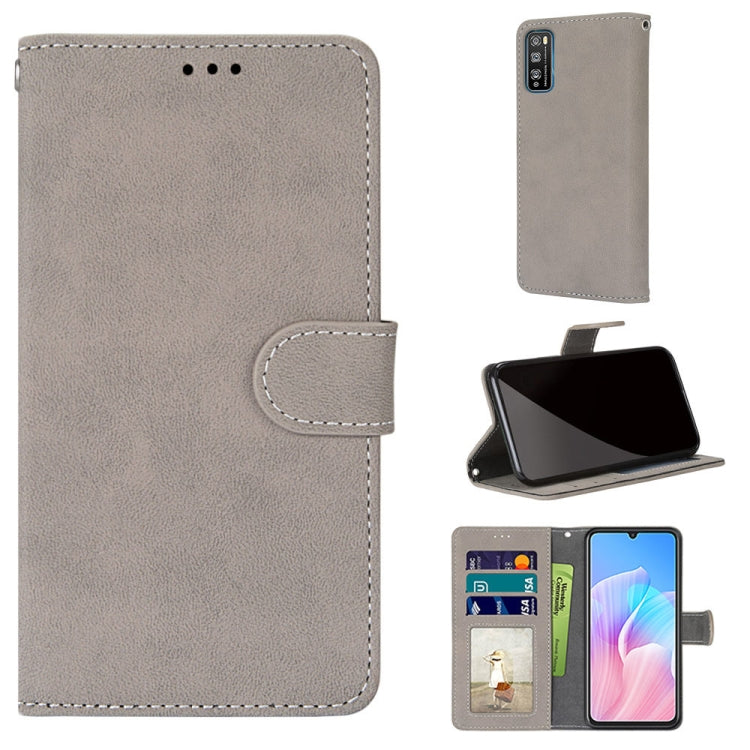 For Huawei Enjoy Z / Enjoy 20 Pro Retro Frosted Horizontal Flip PU Leather Case with Holder & Card Slots & Wallet & Photo Frame
