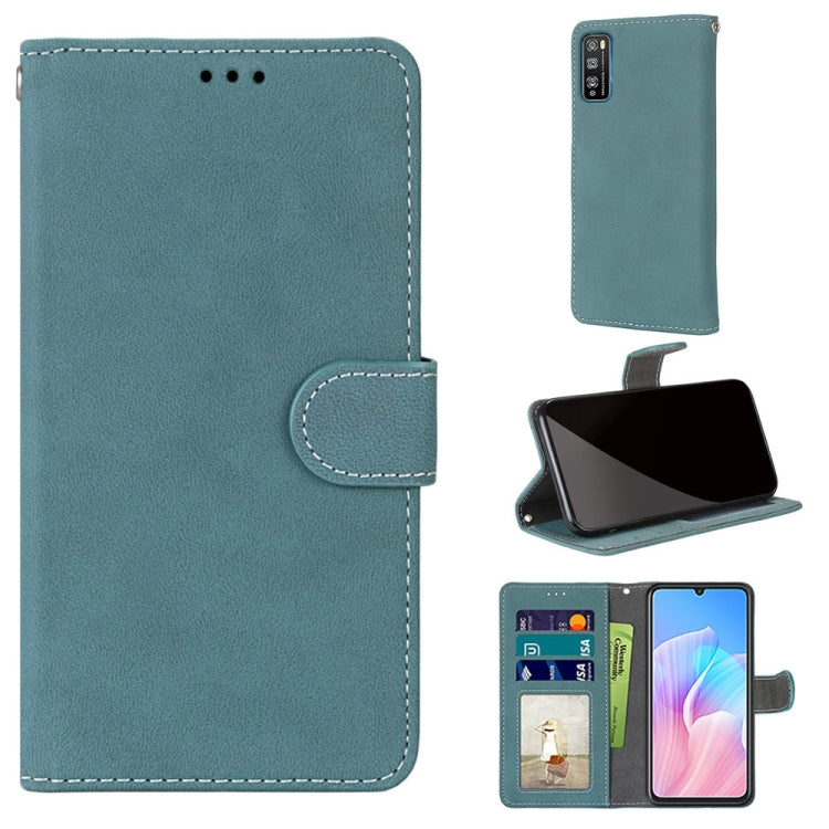 For Huawei Enjoy Z / Enjoy 20 Pro Retro Frosted Horizontal Flip PU Leather Case with Holder & Card Slots & Wallet & Photo Frame