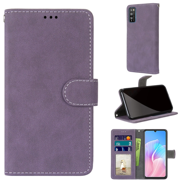 For Huawei Enjoy Z / Enjoy 20 Pro Retro Frosted Horizontal Flip PU Leather Case with Holder & Card Slots & Wallet & Photo Frame