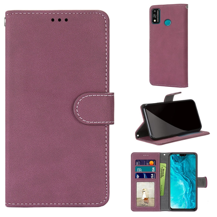 For Huawei Honor 9X Lite Retro Frosted Horizontal Flip PU Leather Case with Holder & Card Slots & Wallet & Photo Frame