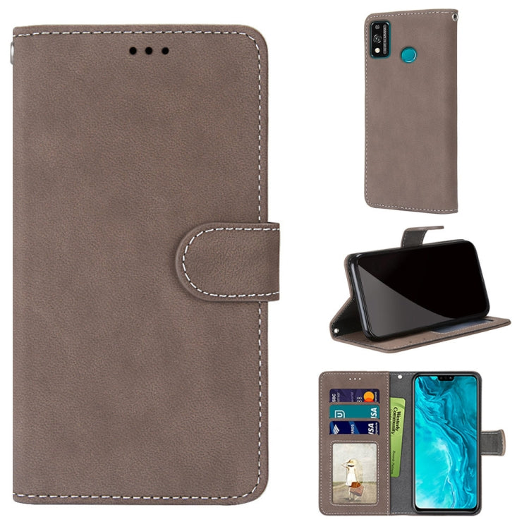 For Huawei Honor 9X Lite Retro Frosted Horizontal Flip PU Leather Case with Holder & Card Slots & Wallet & Photo Frame