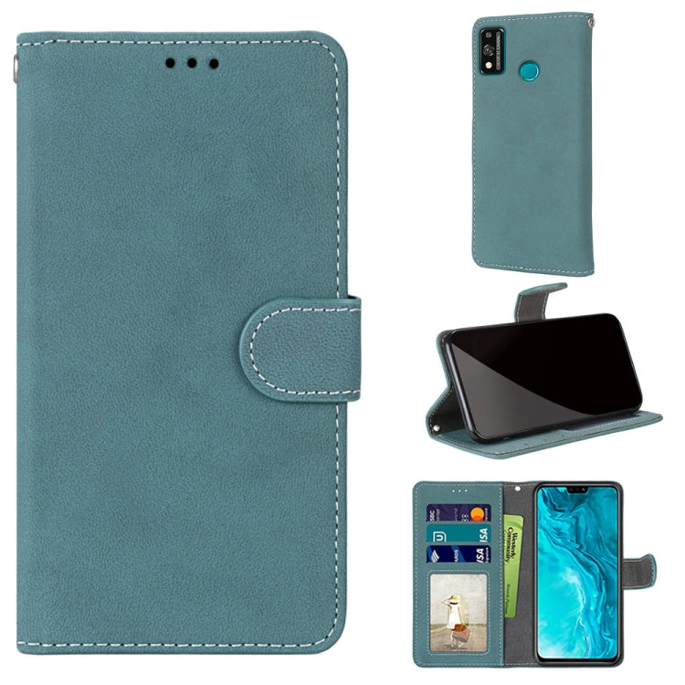 For Huawei Honor 9X Lite Retro Frosted Horizontal Flip PU Leather Case with Holder & Card Slots & Wallet & Photo Frame