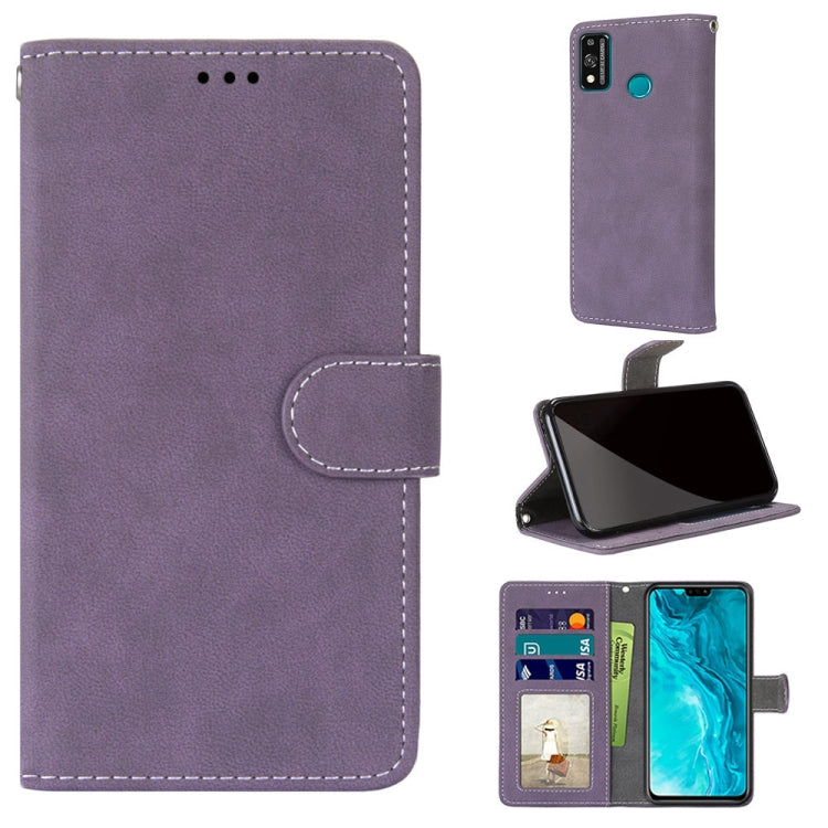For Huawei Honor 9X Lite Retro Frosted Horizontal Flip PU Leather Case with Holder & Card Slots & Wallet & Photo Frame