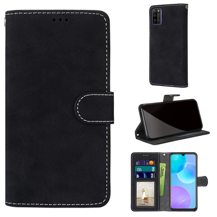 For Huawei Honor 30 Lite Retro Frosted Horizontal Flip PU Leather Case with Holder & Card Slots & Wallet & Photo Frame