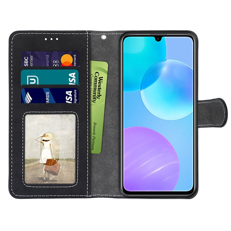 For Huawei Honor 30 Lite Retro Frosted Horizontal Flip PU Leather Case with Holder & Card Slots & Wallet & Photo Frame