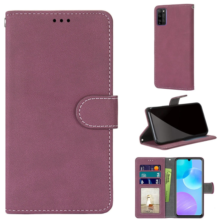 For Huawei Honor 30 Lite Retro Frosted Horizontal Flip PU Leather Case with Holder & Card Slots & Wallet & Photo Frame
