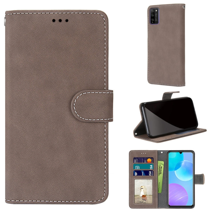 For Huawei Honor 30 Lite Retro Frosted Horizontal Flip PU Leather Case with Holder & Card Slots & Wallet & Photo Frame