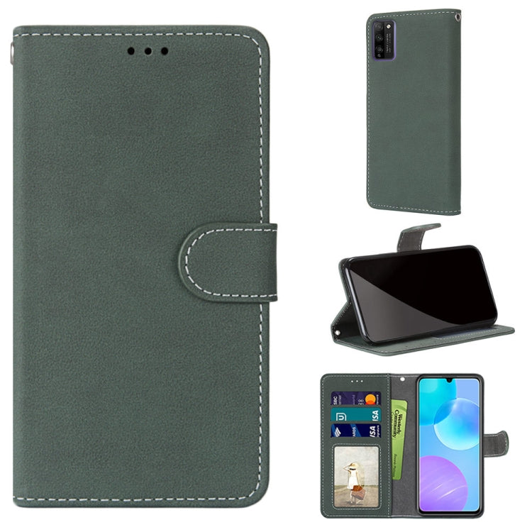 For Huawei Honor 30 Lite Retro Frosted Horizontal Flip PU Leather Case with Holder & Card Slots & Wallet & Photo Frame