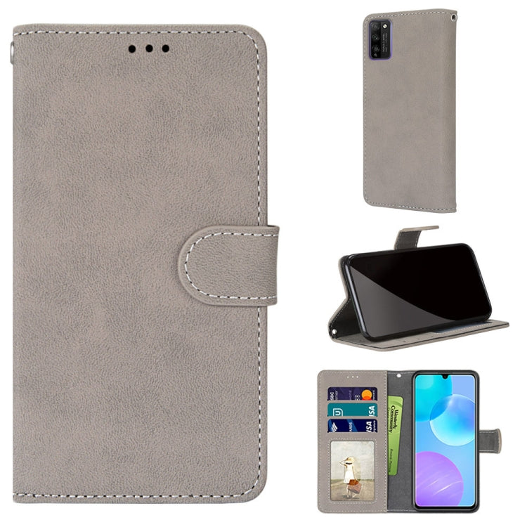 For Huawei Honor 30 Lite Retro Frosted Horizontal Flip PU Leather Case with Holder & Card Slots & Wallet & Photo Frame