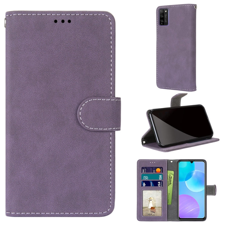 For Huawei Honor 30 Lite Retro Frosted Horizontal Flip PU Leather Case with Holder & Card Slots & Wallet & Photo Frame