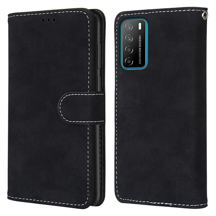 For Huawei Honor Play4 Retro Frosted Horizontal Flip PU Leather Case with Holder & Card Slots & Wallet & Photo Frame