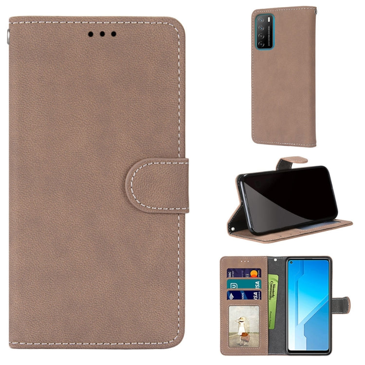 For Huawei Honor Play4 Retro Frosted Horizontal Flip PU Leather Case with Holder & Card Slots & Wallet & Photo Frame