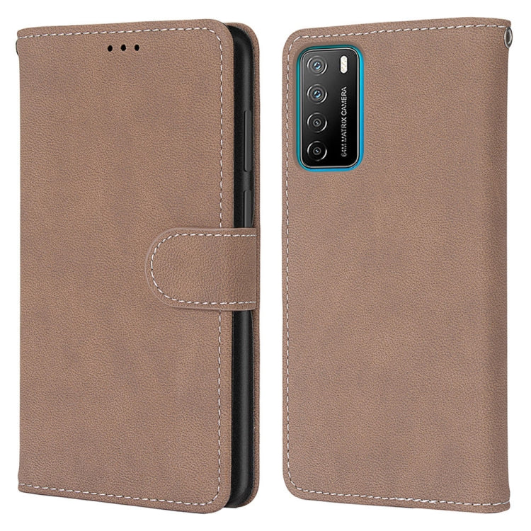For Huawei Honor Play4 Retro Frosted Horizontal Flip PU Leather Case with Holder & Card Slots & Wallet & Photo Frame