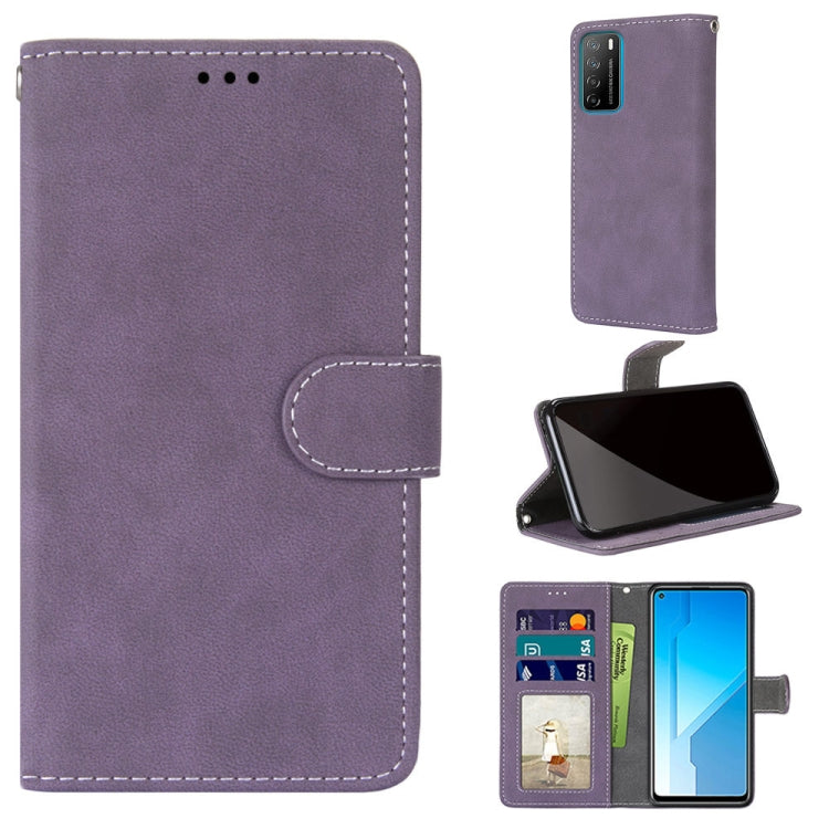 For Huawei Honor Play4 Retro Frosted Horizontal Flip PU Leather Case with Holder & Card Slots & Wallet & Photo Frame