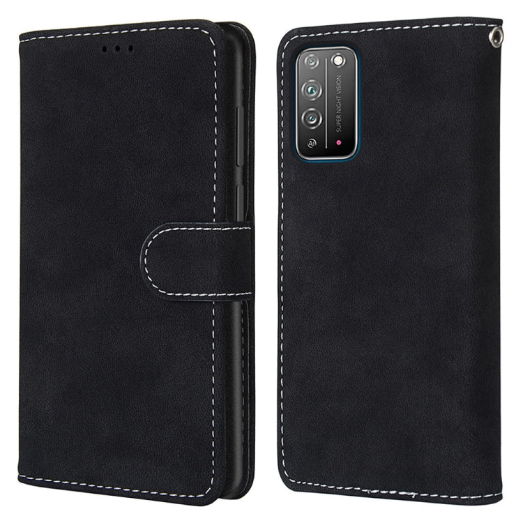 For Huawei Honor X10 / X10 Pro Retro Frosted Horizontal Flip PU Leather Case with Holder & Card Slots & Wallet & Photo Frame