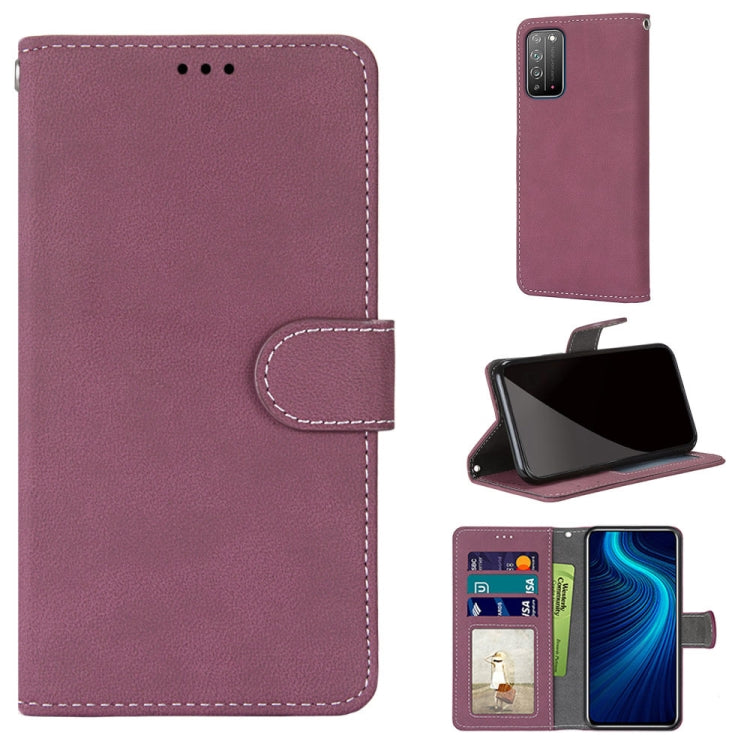 For Huawei Honor X10 / X10 Pro Retro Frosted Horizontal Flip PU Leather Case with Holder & Card Slots & Wallet & Photo Frame