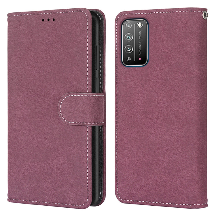 For Huawei Honor X10 / X10 Pro Retro Frosted Horizontal Flip PU Leather Case with Holder & Card Slots & Wallet & Photo Frame