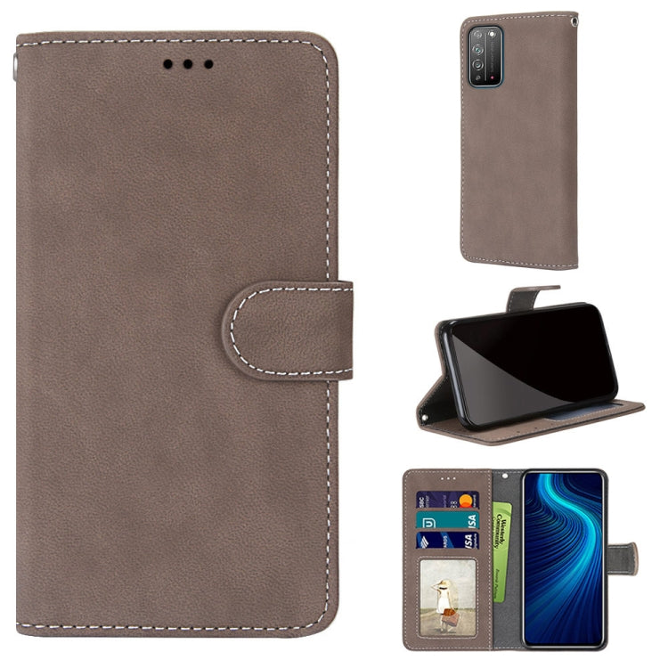 For Huawei Honor X10 / X10 Pro Retro Frosted Horizontal Flip PU Leather Case with Holder & Card Slots & Wallet & Photo Frame