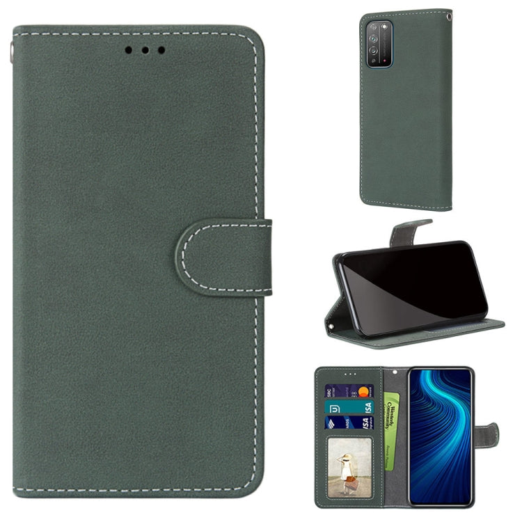 For Huawei Honor X10 / X10 Pro Retro Frosted Horizontal Flip PU Leather Case with Holder & Card Slots & Wallet & Photo Frame