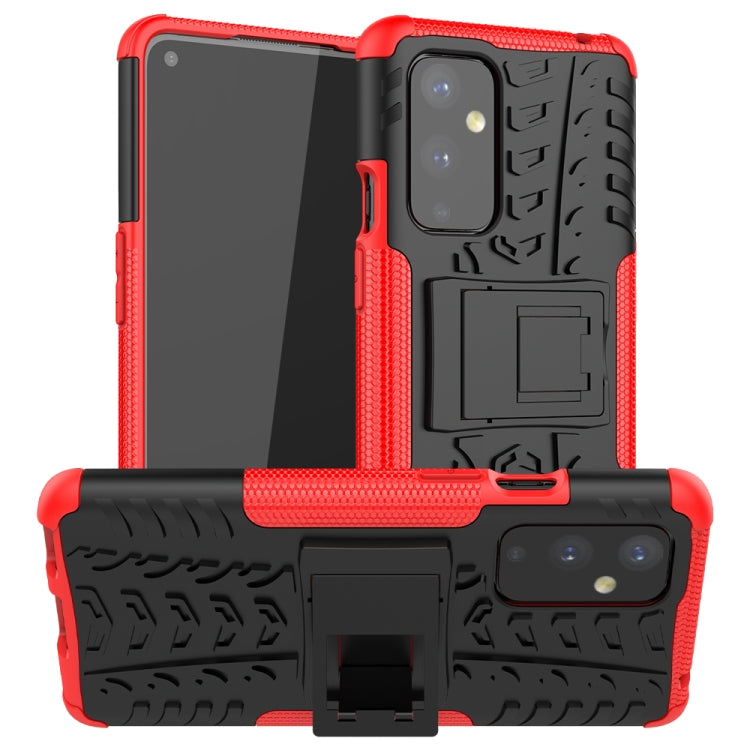 For OnePlus 9 Tire Texture Shockproof TPU+PC Protective Case with Holder