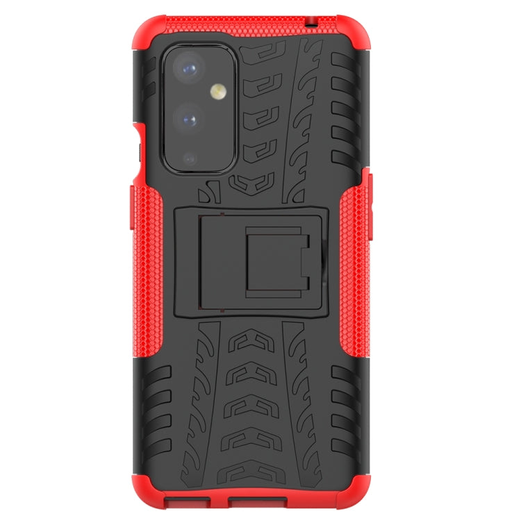 For OnePlus 9 Tire Texture Shockproof TPU+PC Protective Case with Holder