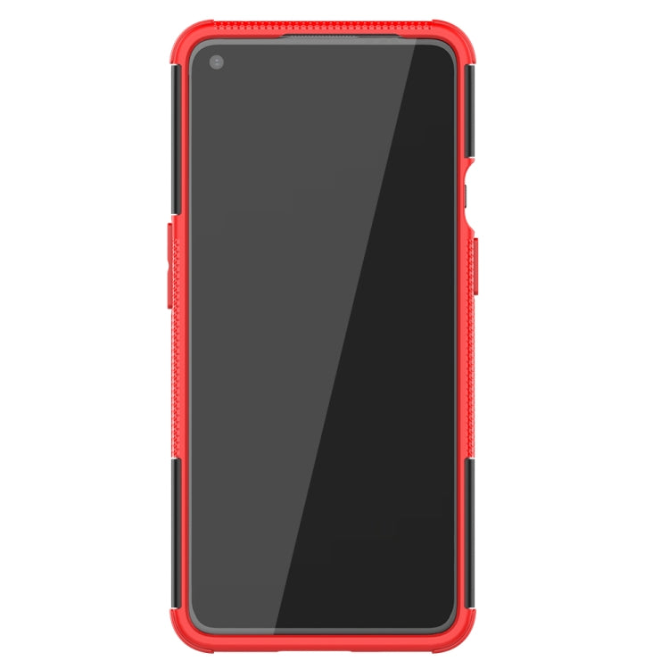 For OnePlus 9 Tire Texture Shockproof TPU+PC Protective Case with Holder